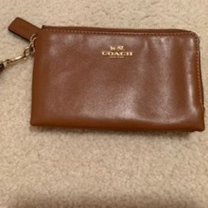 Coach wristlet, leather